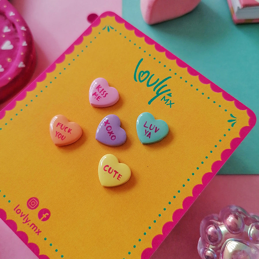 Set aretes Candy hearts