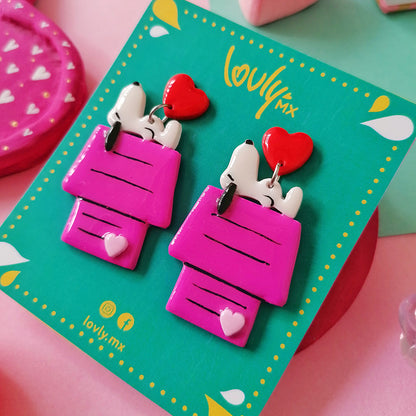 Aretes Snoopy St Valentines