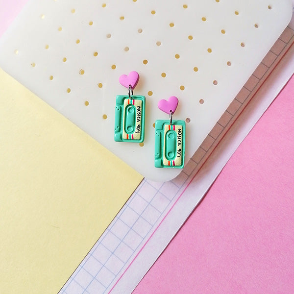 Aretes cassette menta