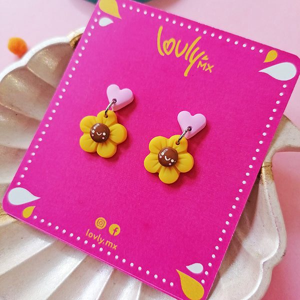 Aretes flores amarillas