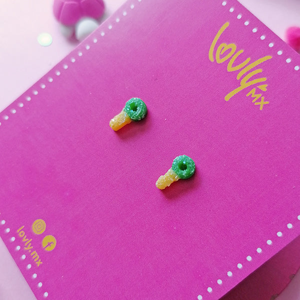 Aretes mini llaves piña