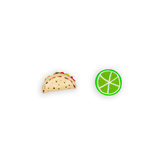 Aretes taco y limón